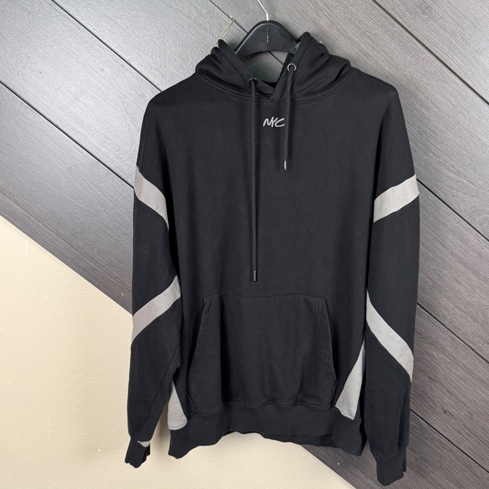 Public Supply Men's M Oversized Hoodie Black Gray Colorblock Streetwear